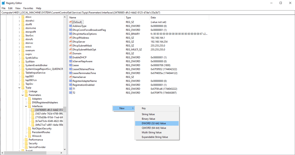 Registry Tweaks to Reduce Latency